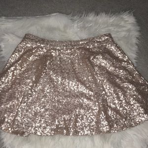 Aeropostale Rose Gold Sequin Skirt